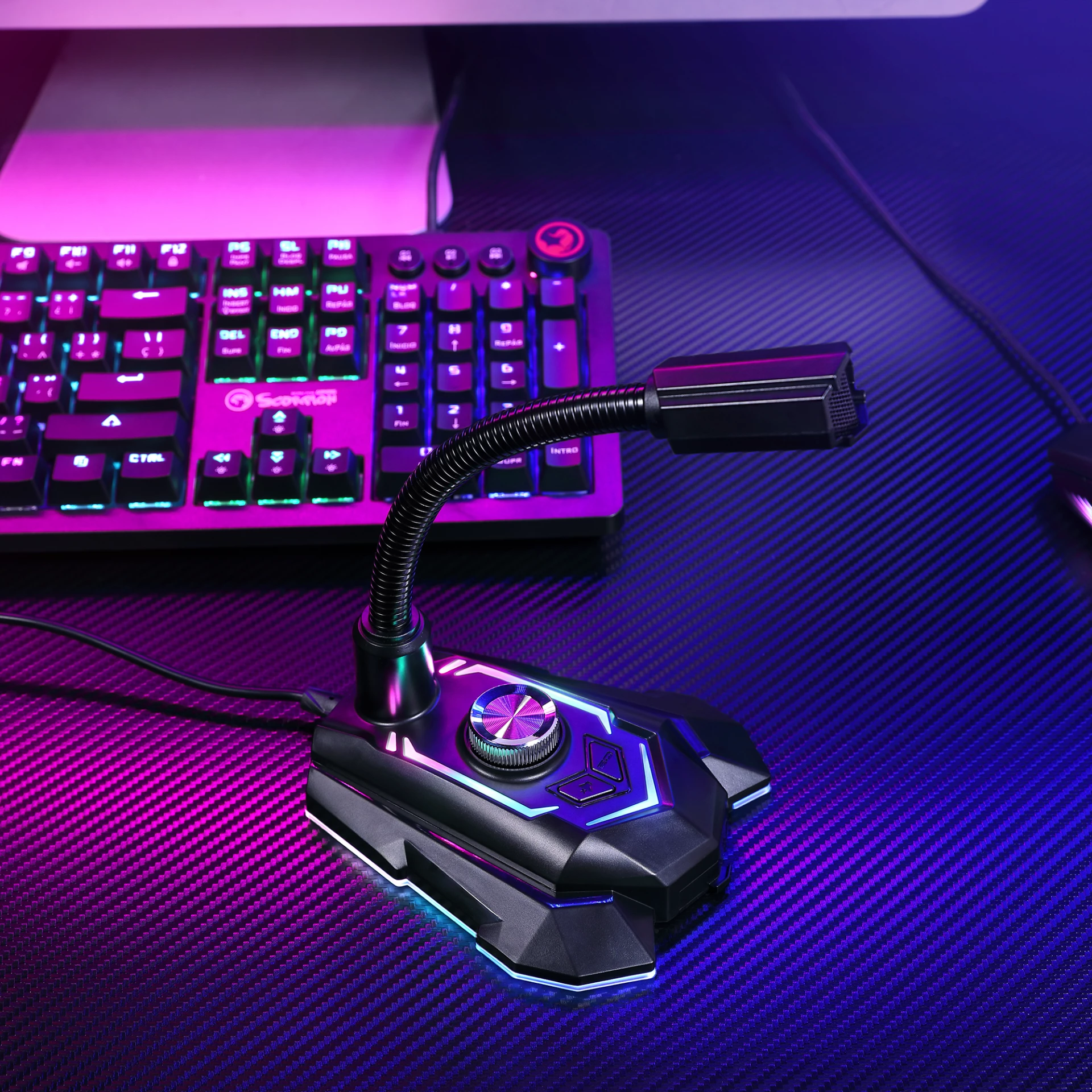 Mikrofon Marvo MIC-05 USB RGB omnidireksional, i zi 8