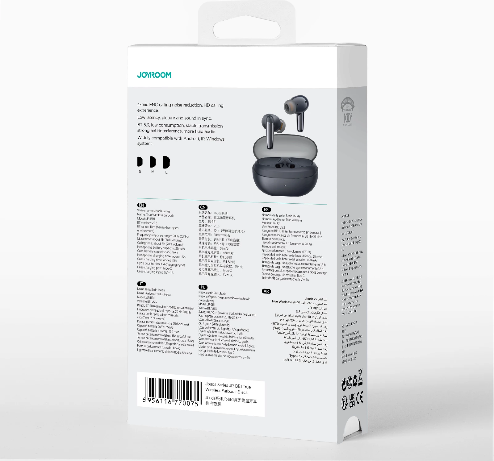 Kufje wireless Joyroom Jbuds Series JR-BB1 TWS, Bluetooth 5.3, USB-C, e zeze