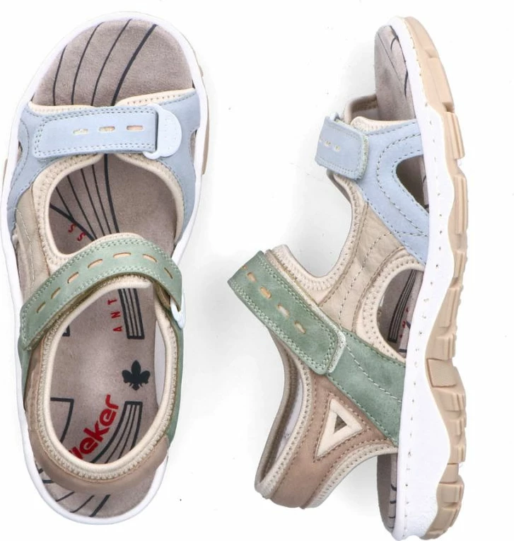 Sandale sportive femra Rieker 68866-94, shumëngjyrëshe