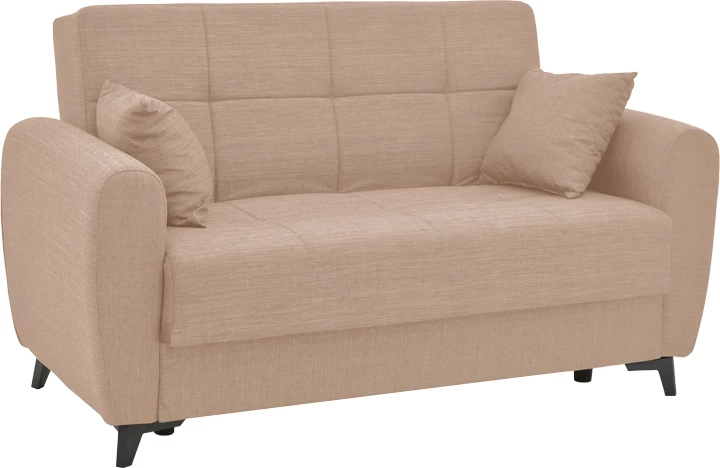 Divan-krevat me depo dy ulëse Lincoln, ngjyrë bezhë, 165x85x90cm