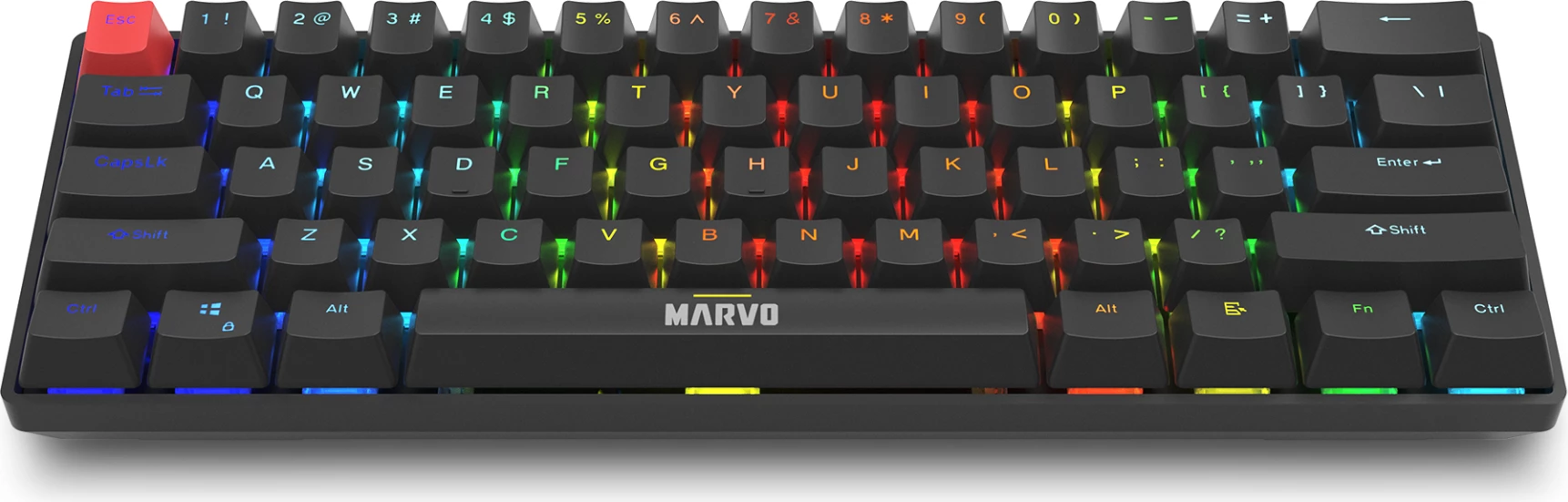 Tastierë mekanike Marvo KG933G Saber 61 60% RGB USB Type-C e zezë