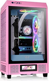 Kasë Thermaltake The Tower 200 Bubble Pink mini tower, xham i temperuar, për gaming, rozë