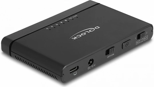 Konvertues USB-C DeLOCK për M.2 NVMe + SATA, funksion klonimi, USB 3.2 Gen 2, 0.3 m, i zi