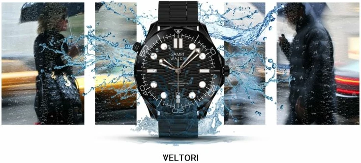 Smartwatch VELTORI unisex, e zezë