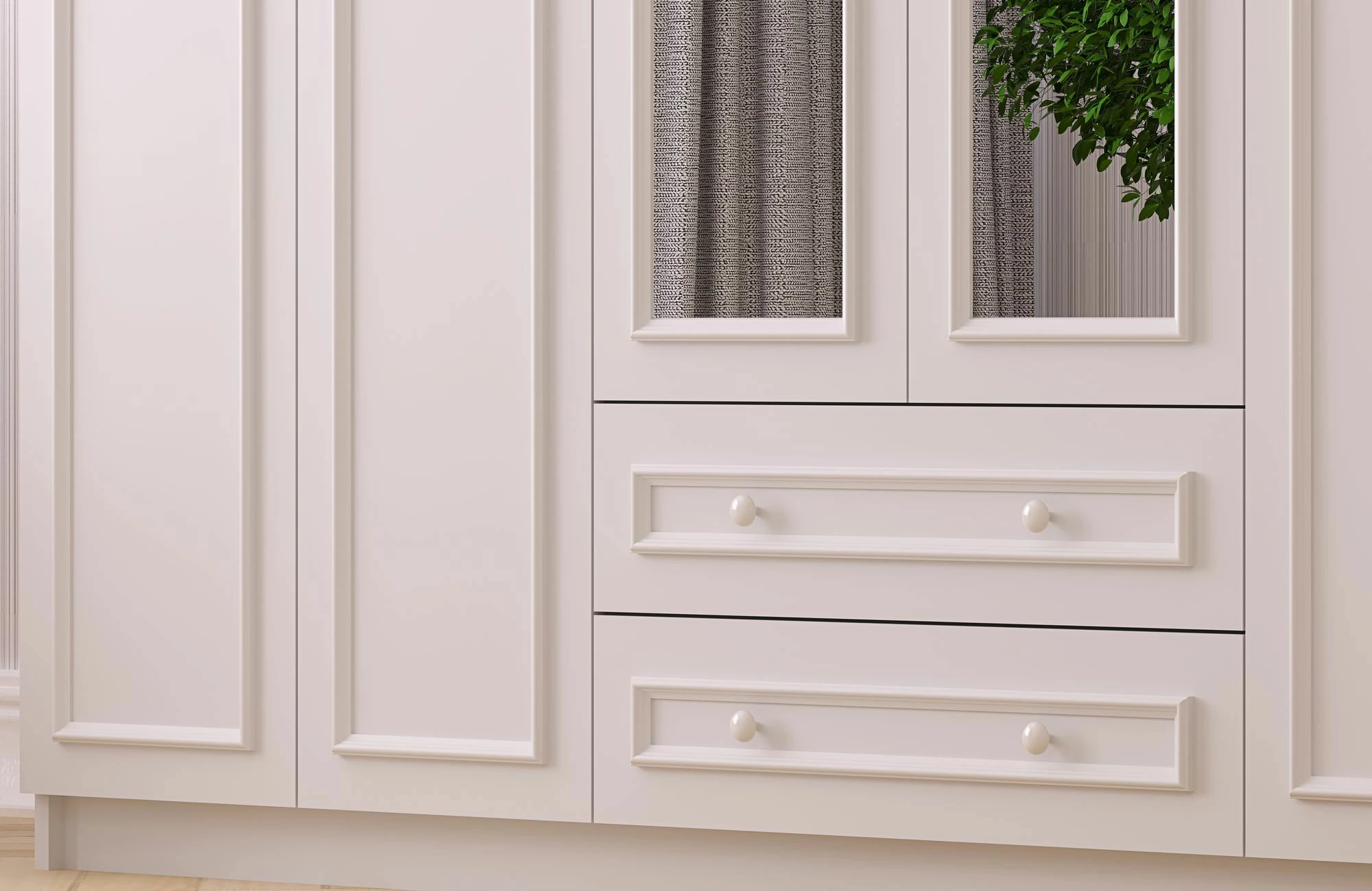 Dollap Skye Decor, ngjyrë e bardhë mat, RB-186-05