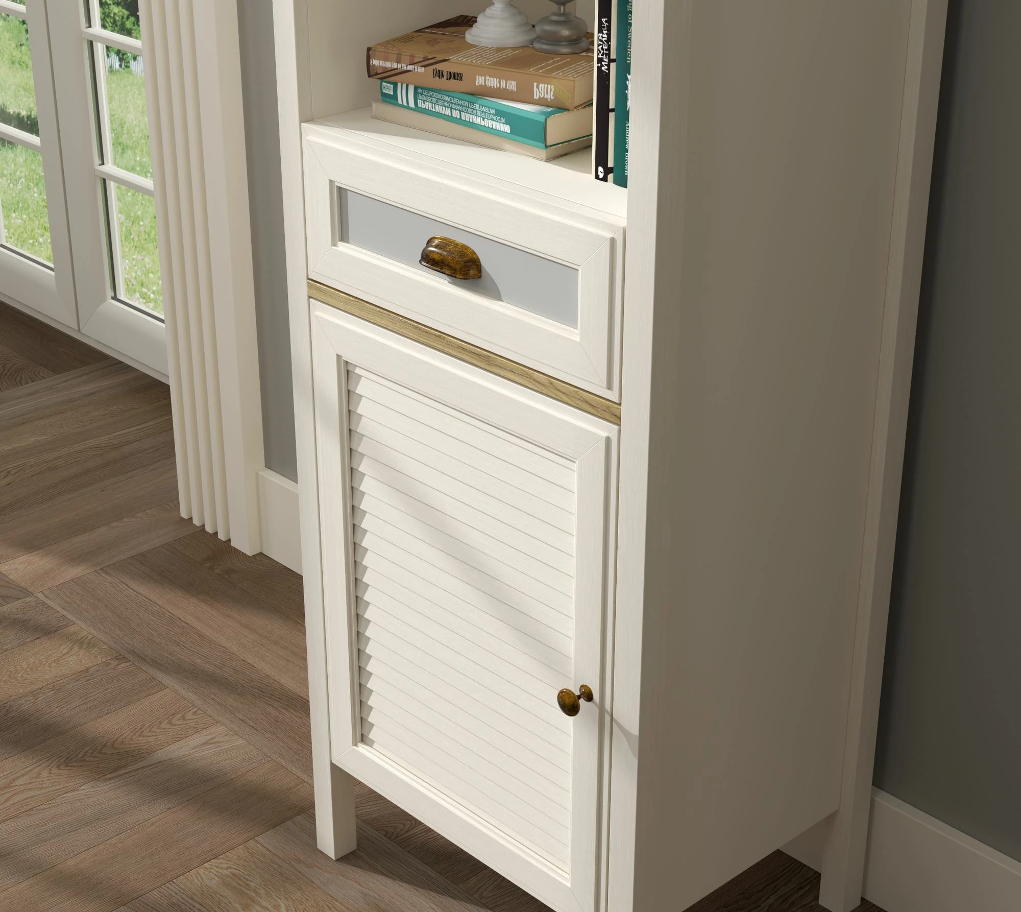 Dollap multifunksional Skye Decor, FRN-21021, krem, lis, gri