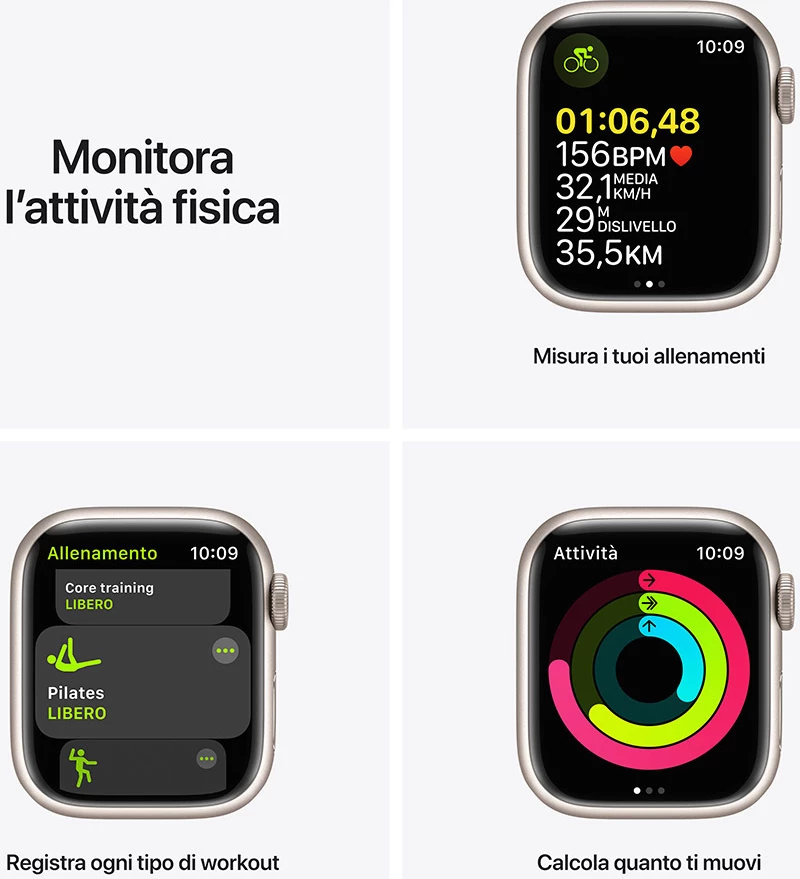 Smartwatch Apple Watch Series 7 Cell 41mm Starlight Aluminium/Starlight Sport Band