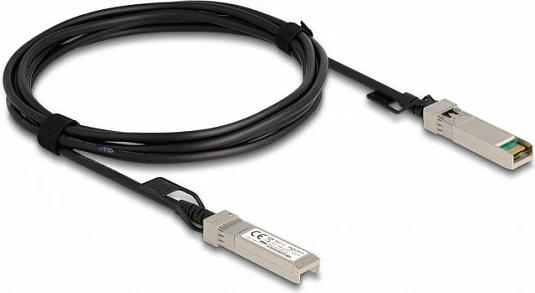 Kabllo Twinax DeLOCK SFP+ në SFP+, 3 m, 10 Gbit/s, e zezë/argjend