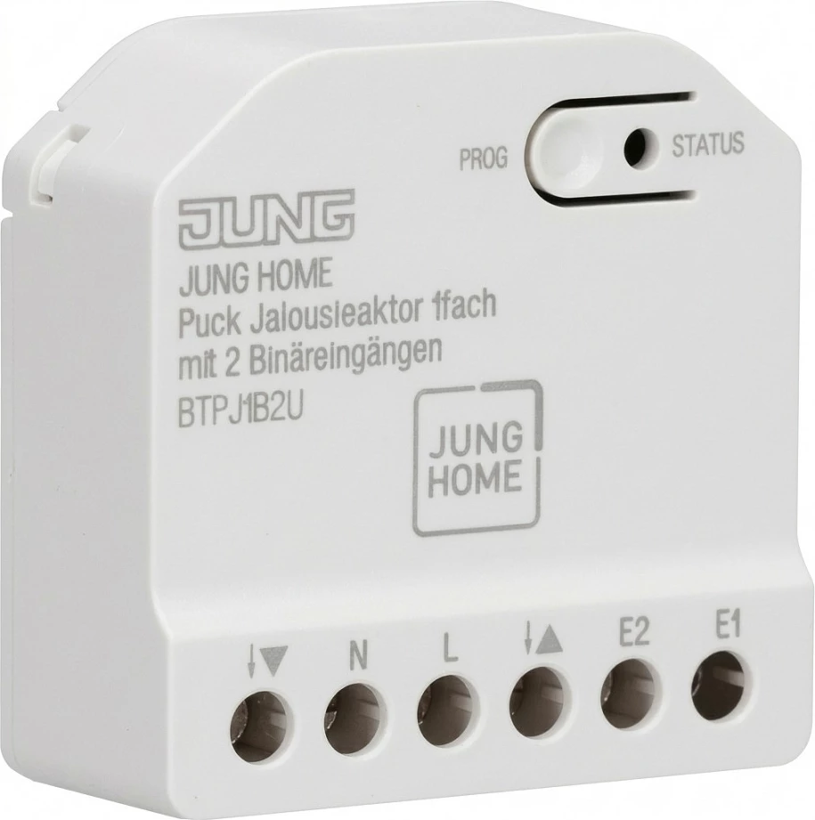 Aktuator roletash Jung JUNG HOME Puck BT P J1 B2 U, 1-kanal, me 2 hyrje binare, i bardhë