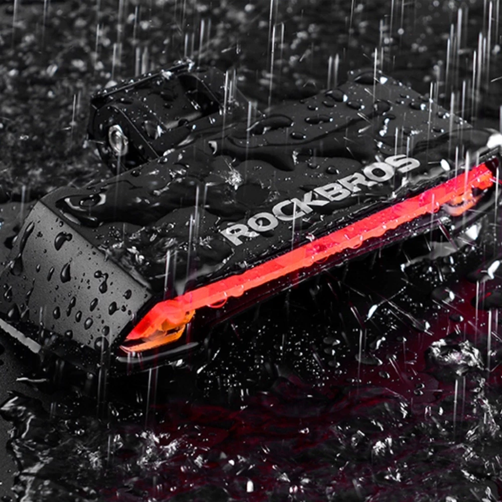 Dritë e pasme biçiklete Rockbros LKWD-R1 me lazer, telekomandë, 2000 mAh, e zezë
