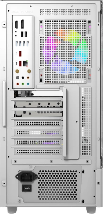 Kasë DarkFlash DS950 ATX/M-ATX/ITX midi tower, tempered glass 270°, pa ventilatorë, e bardhë