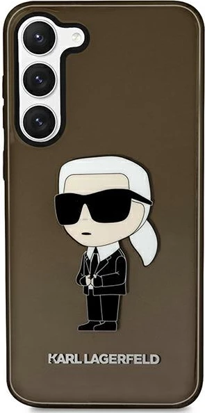 Mbështjellës Karl Lagerfeld Ikonik Karl për Samsung Galaxy S23 S911, i fortë, i zi