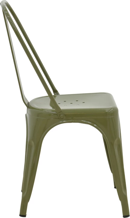 Karrige Utopia metalike, ngjyrë ulliri e errët, 44x44x85cm