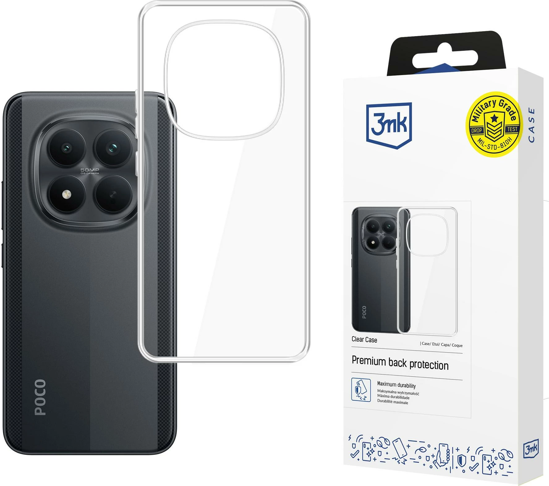 Mbështjellës 3mk Clear Case për Xiaomi Poco M8 Pro 5G, transparent, në kuti