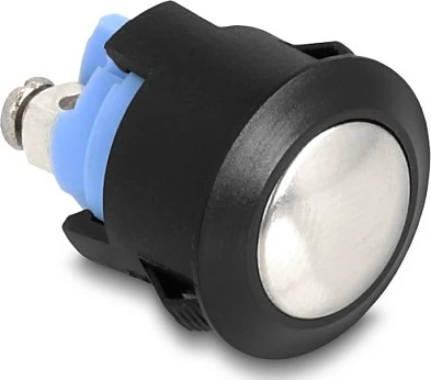 Switch me buton DeLOCK 22044, 2P, IP65, 230V/3A, nikel/inoks, zi/argjend