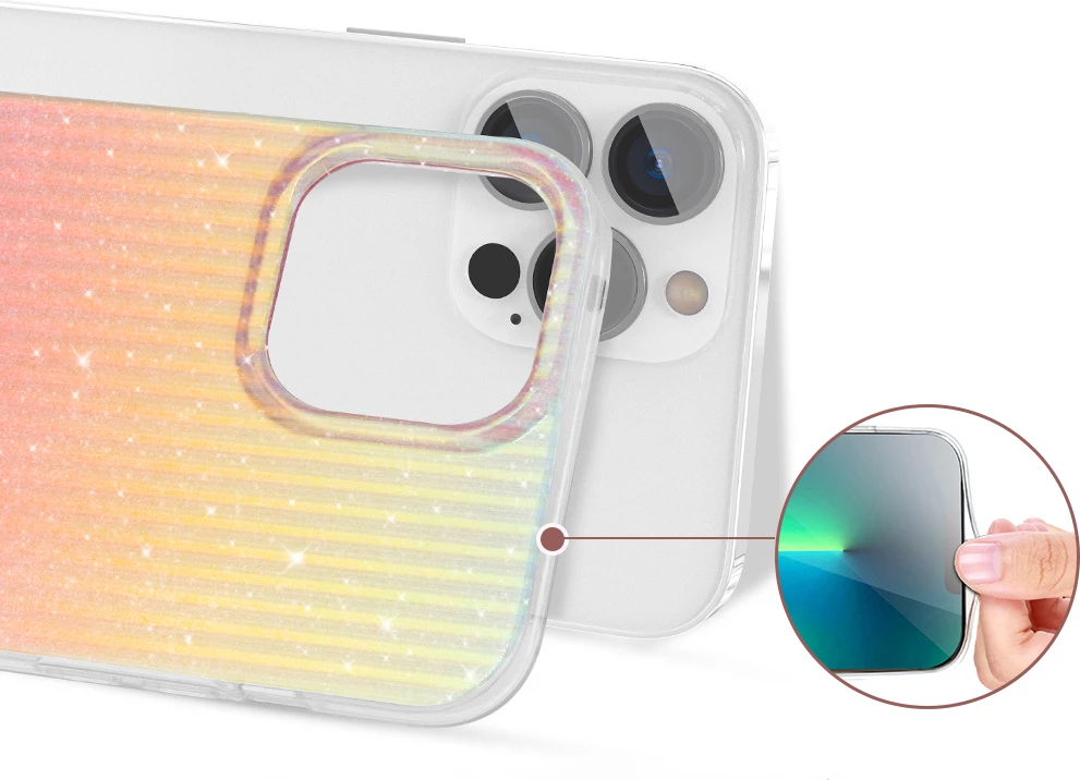 Mbështjellës Kingxbar Sunset Series për iPhone 13 Pro, Portokalli