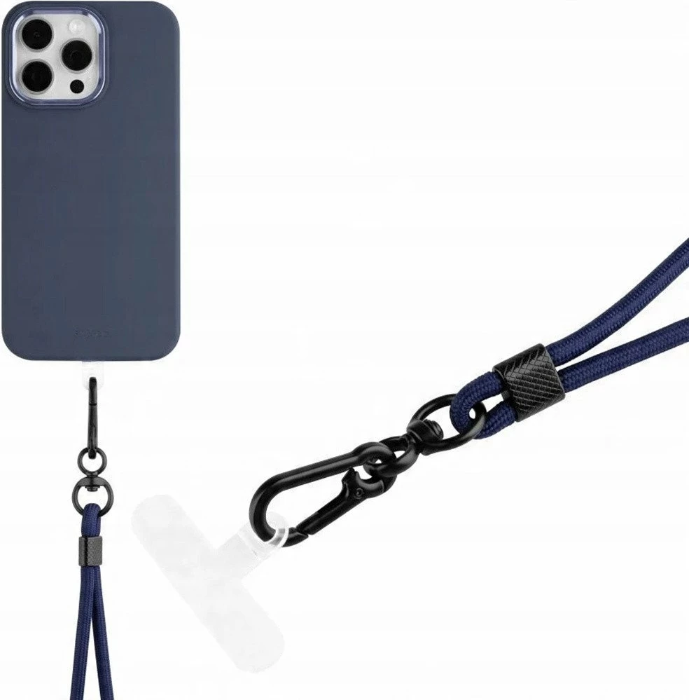 Litar universal për celular Fixed FIXNU-V-BL, i rregullueshëm 40-76 cm, najlon, blu