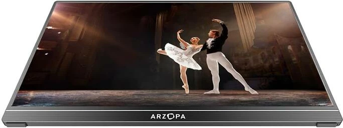 Monitor portativ Arzopa A1T 15.6", Full HD, prekje, altoparlantë të integruar, i zi