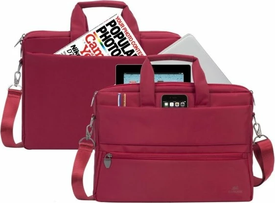 Çantë laptopi RIVACASE 8630 deri 15.6" për laptop & tablet, e kuqe