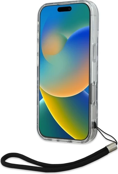 Mbështjellës Karl Lagerfeld Zebra me kordë për iPhone 16 Pro Max, Violet