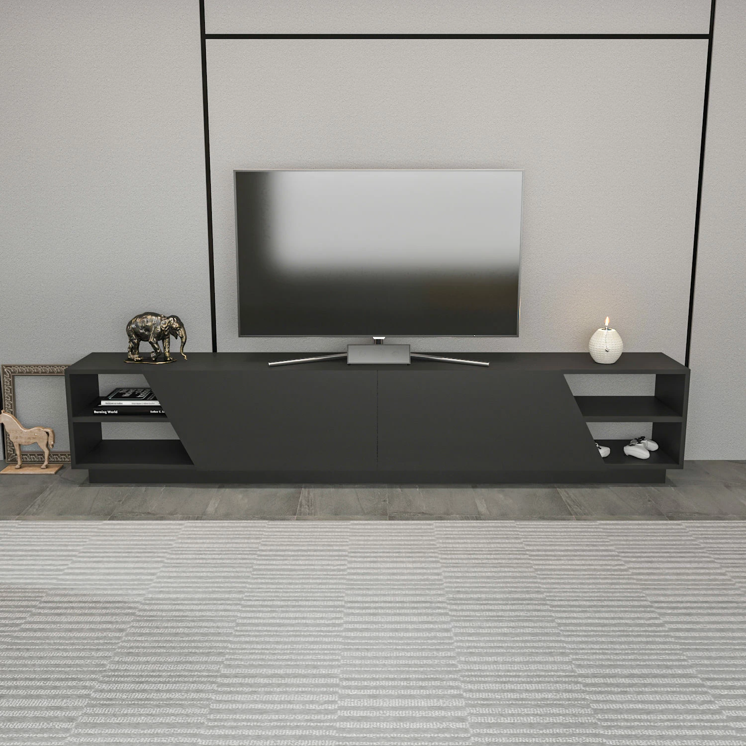 Komodë TV Hanah Home, Rhodes, antracit