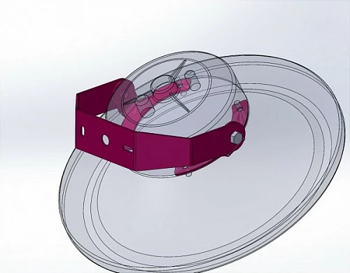 Kllapë muri për llampë LED Synergy21 UFO Size M, bllakë e shkurtë, vjollcë