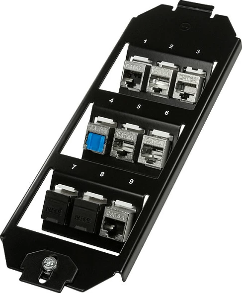 Insert për floor box LogiLink, 9x module Keystone (3x3), i zi