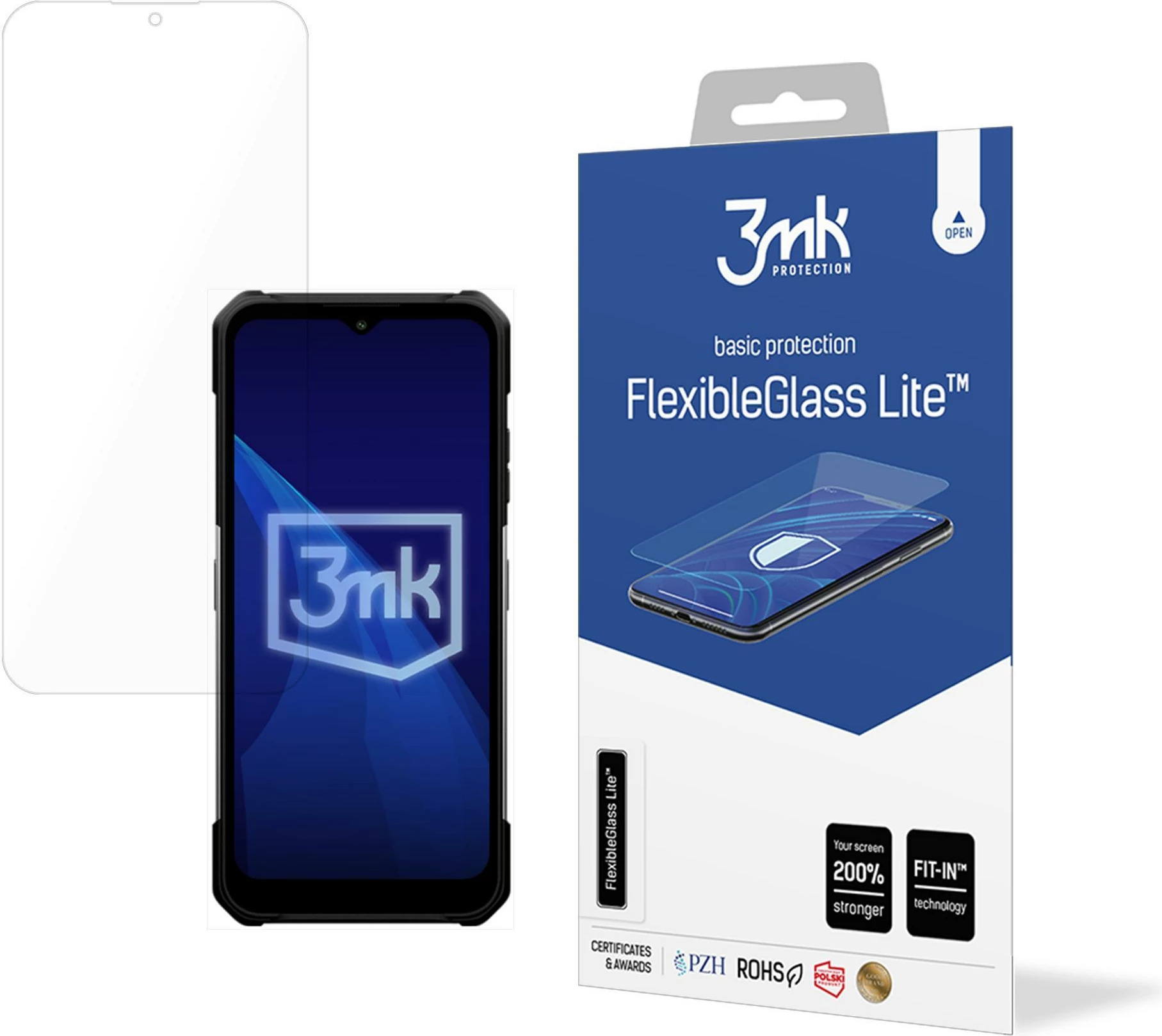 Xham hibrid mbrojtës për ekran, 3mk Protection FlexibleGlass Lite, për MyPhone Hammer Construction 2 5G