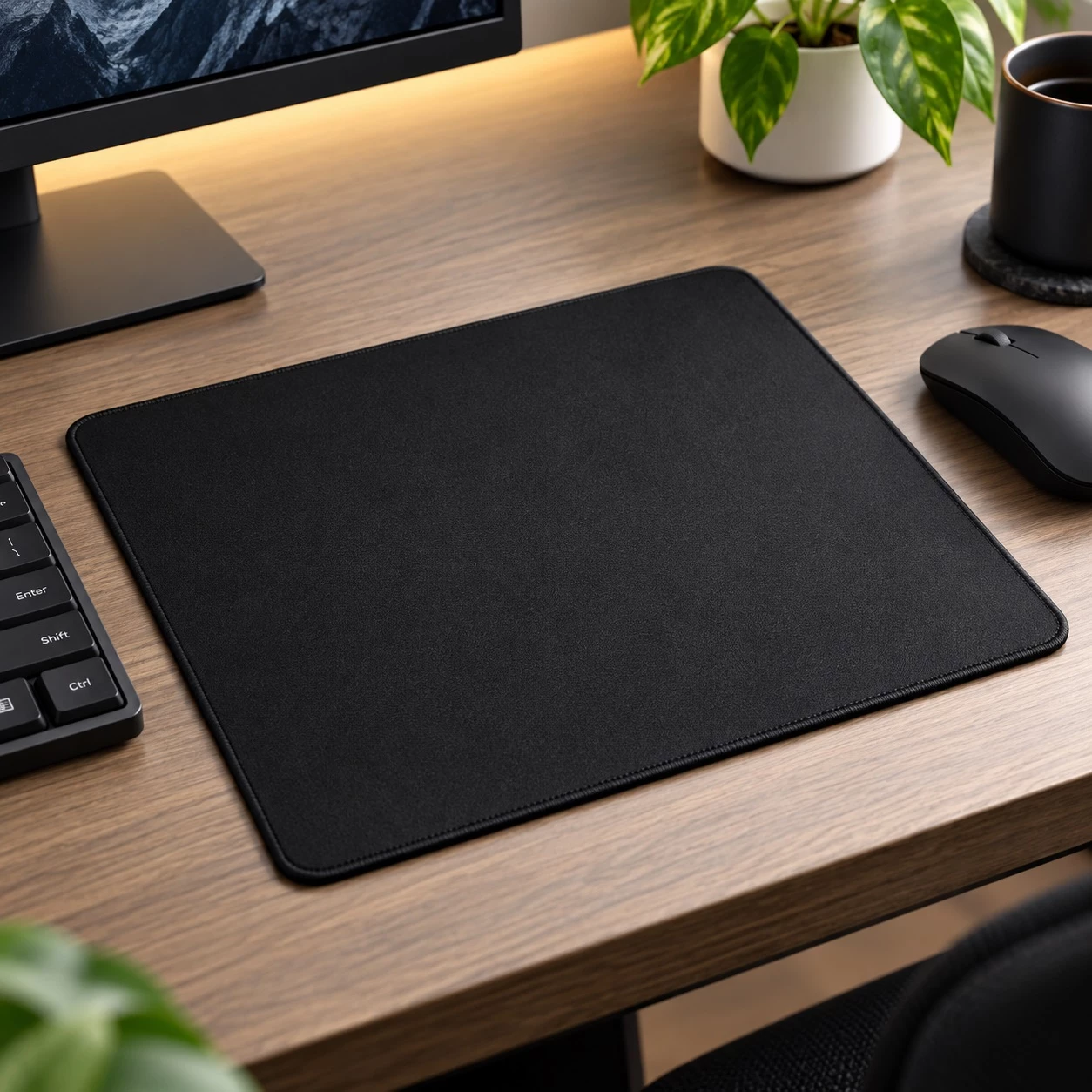 Mousepad i Zi – Nënshtresë për Maus për Zyrë dhe Shtëpi