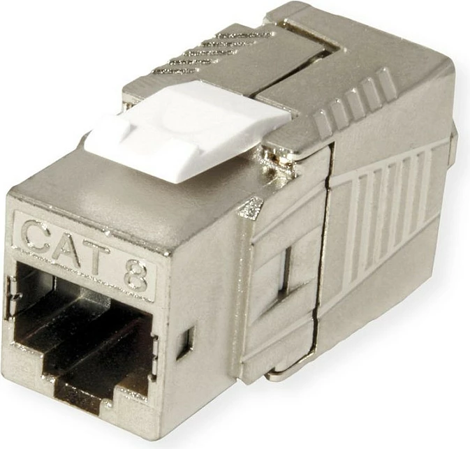 Keystone RJ45 ROLINE 26.11.0381 Cat.8, toolless, metalik