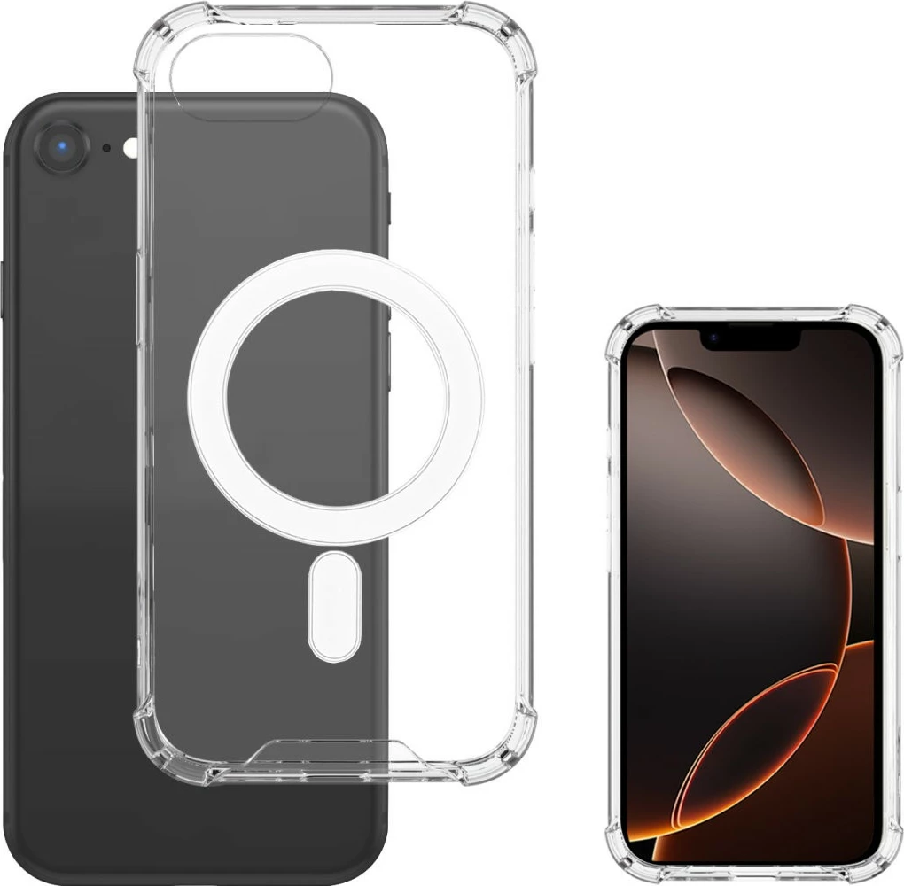 Mbështjellës 4smarts për iPhone SE 4.Gen, MagSafe, transparent
