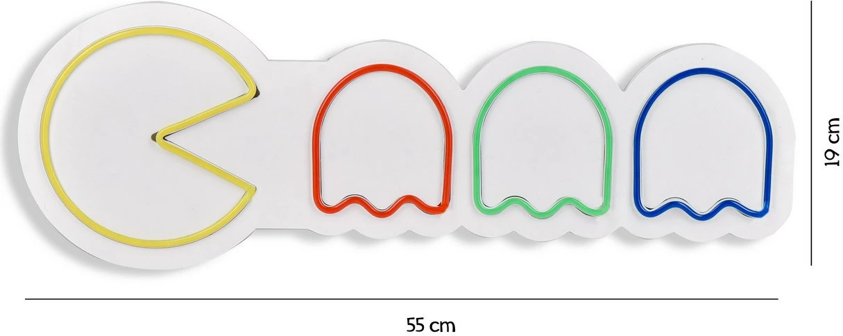 Dritë dekorative LED plastike, Pacman, shumëngjyrëshe