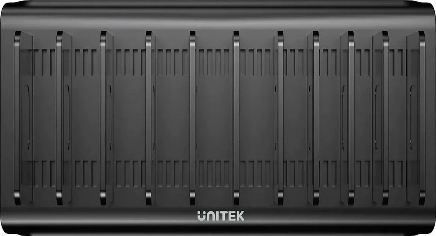 Stacion karikimi Unitek 10-portësh USB-A/USB-C, 120W, PD 3.0, i zi