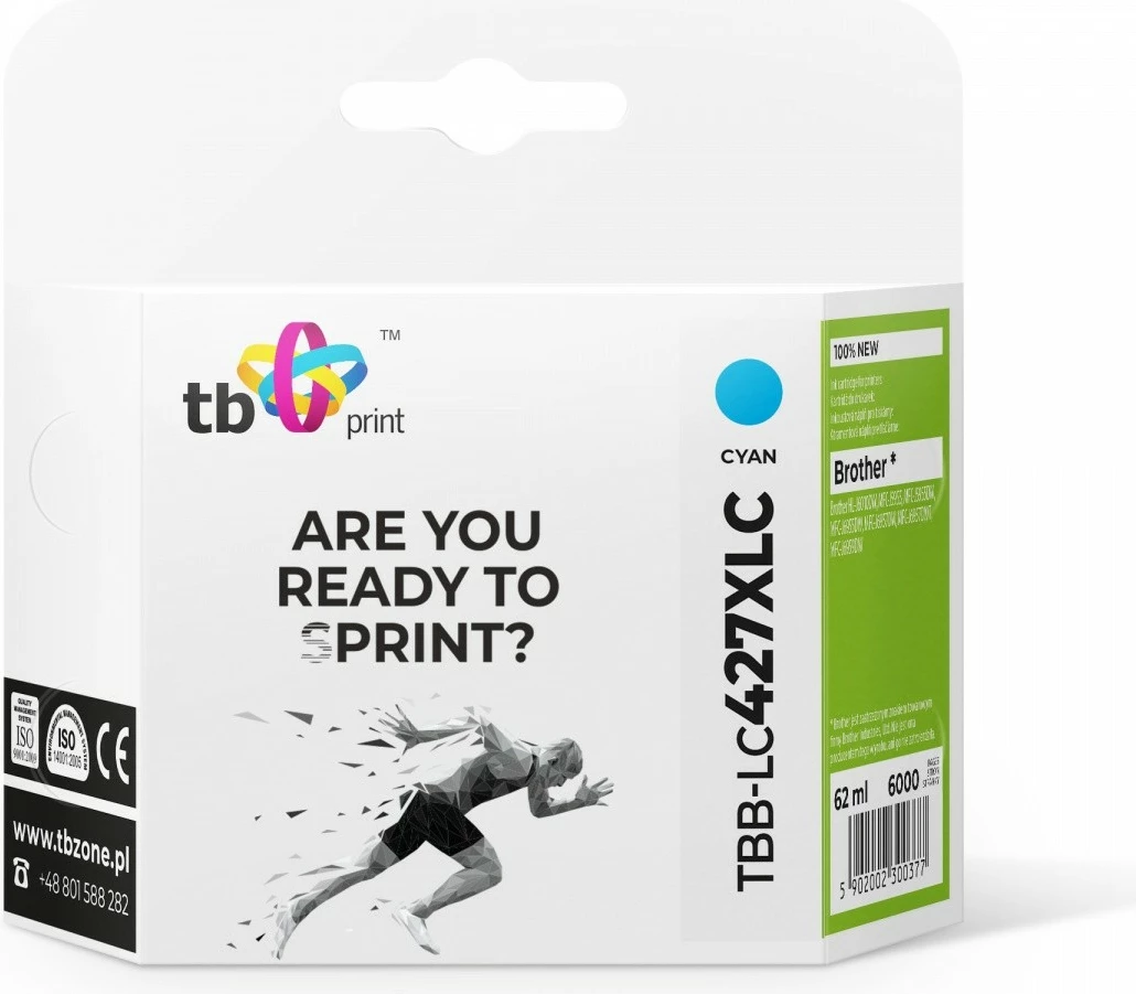 Bojë printeri TB Print TBB-LC427XLC, cyan, për Brother MFC-J5955DW, 62 ml