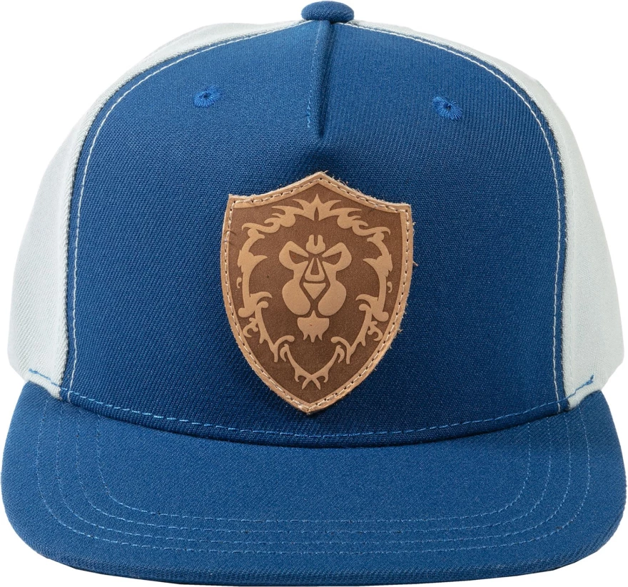 Kapelë snapback Jinx World of Warcraft Alliance, emblem lëkure sintetike, 56 cm, blu/gri