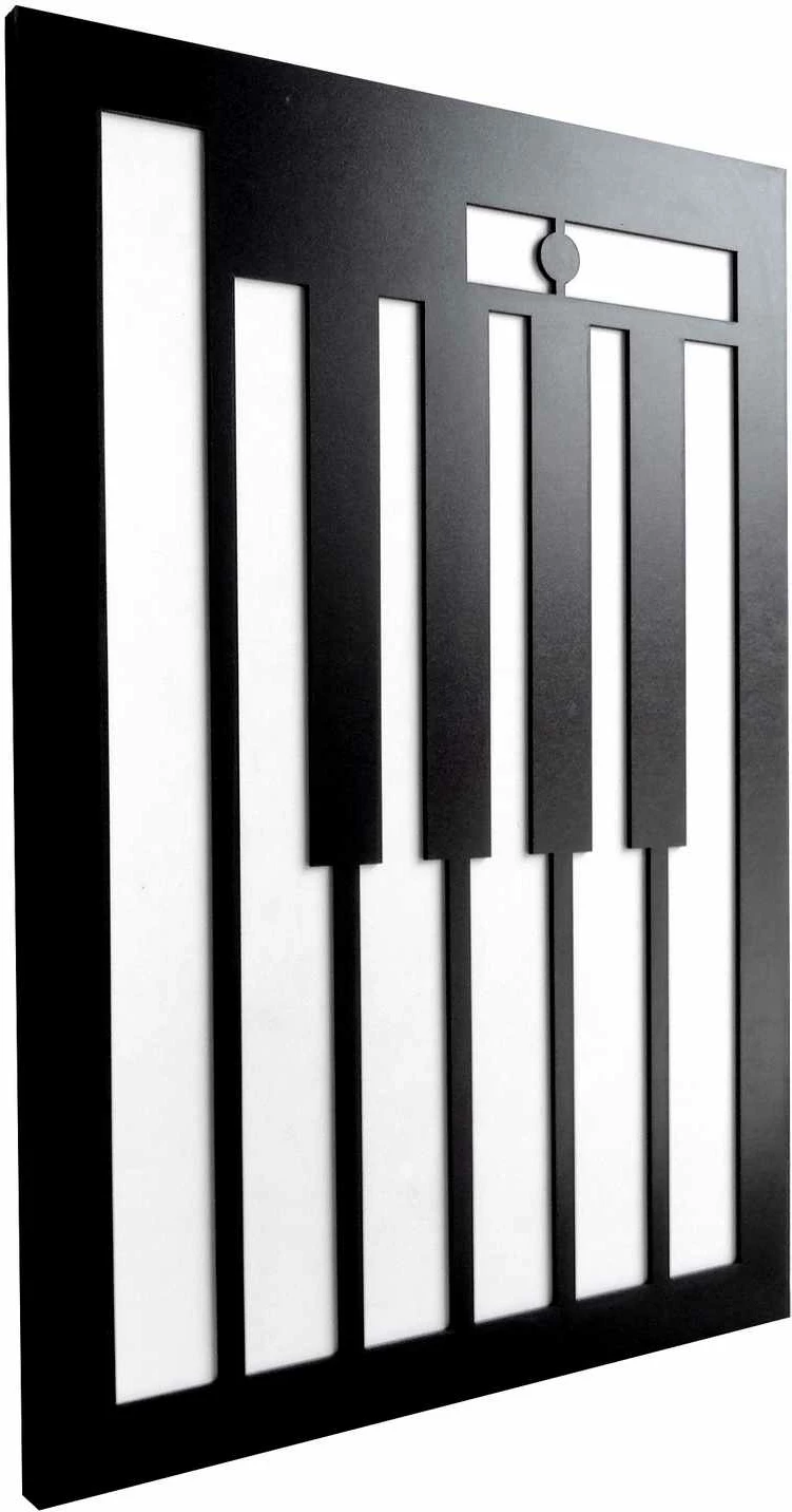 Pikturë dekorative me kornizë MDF, tastierë piano, Wallity