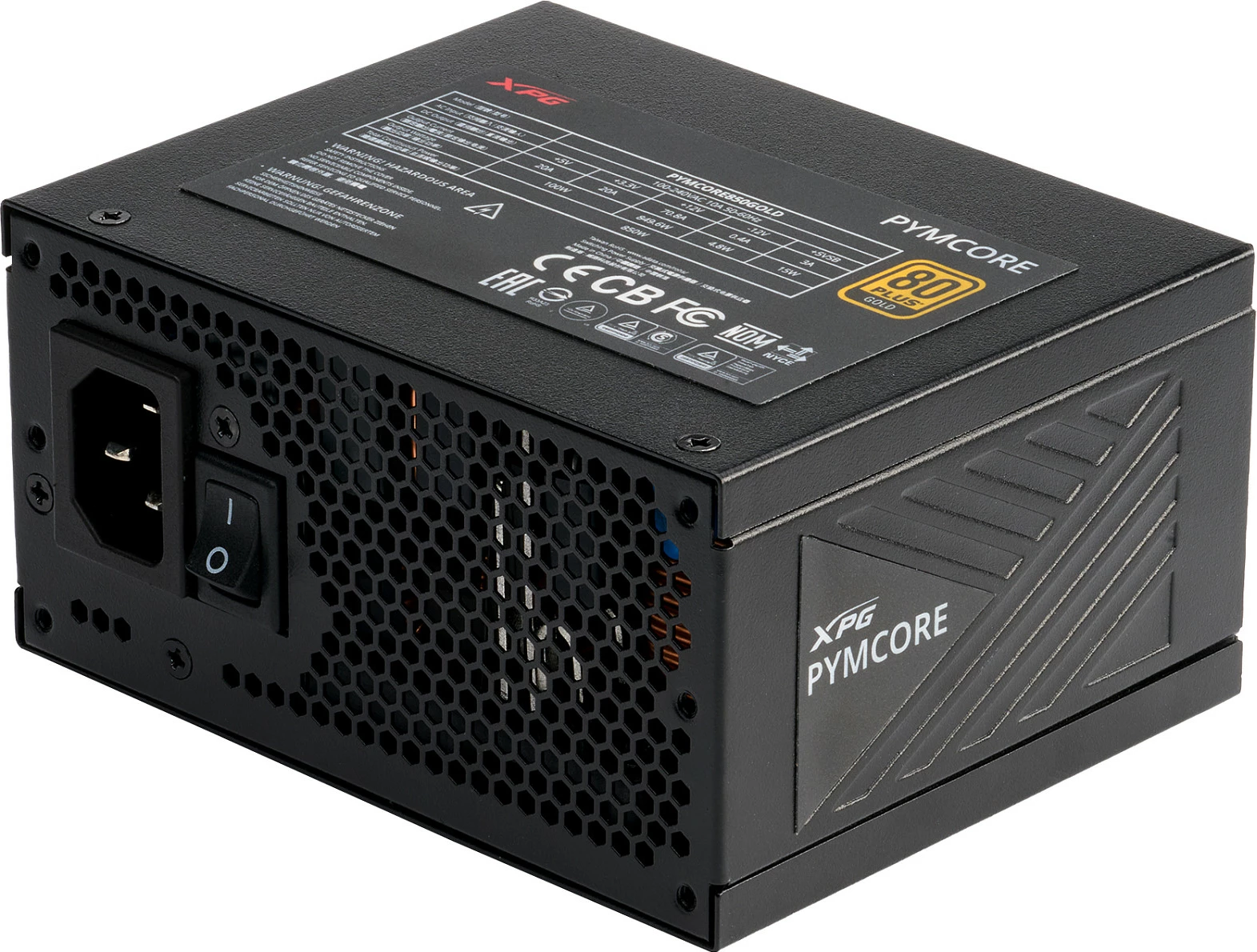 Furnizues rryme XPG PYMCORE 850W SFX, 80 PLUS Gold, fully-modular, ATX 3.1, e zezë