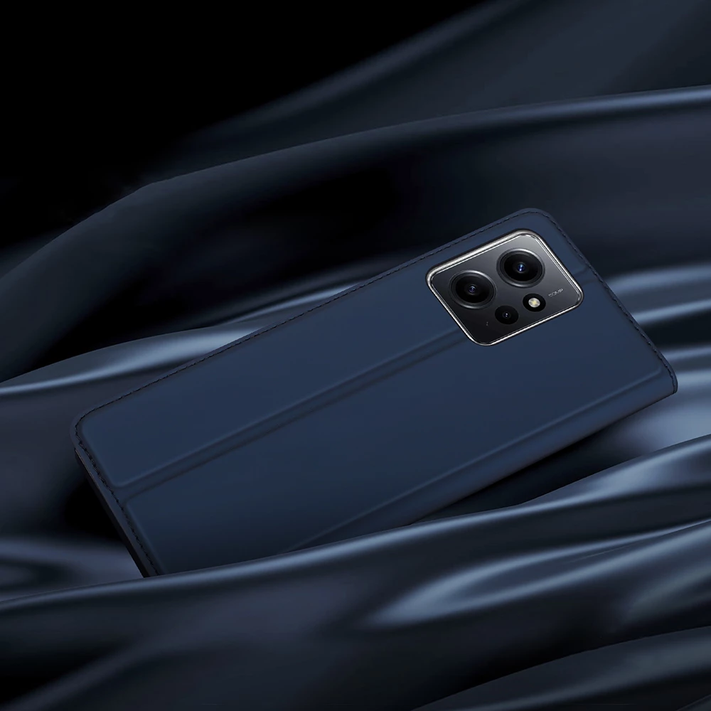 Mbështjellës Dux Ducis Skin Pro për Xiaomi Redmi Note 12, me kapak, portofol dhe qëndrim, Kaltër