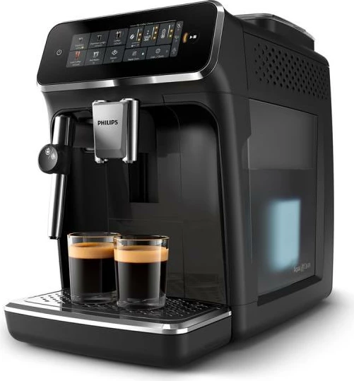 Makinë kafeje automatike Philips EP3321/40, 5 pije të nxehta dhe të ftohta, sistem qumështi LatteGo, e zezë