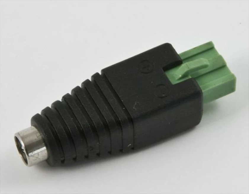 Adapter konektor DC Synergy21 S21-LED-000459, terminal 2-pin, i zi/gjelbër