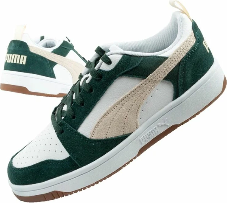 Atlete për meshkuj Puma Rebound v6, të bardha/jeshile