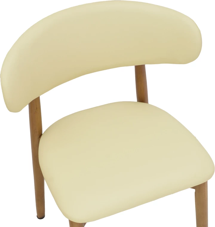 Karrige prej druri gome dhe pu, ngjyrë arre dhe bezhë, 46x58x79cm