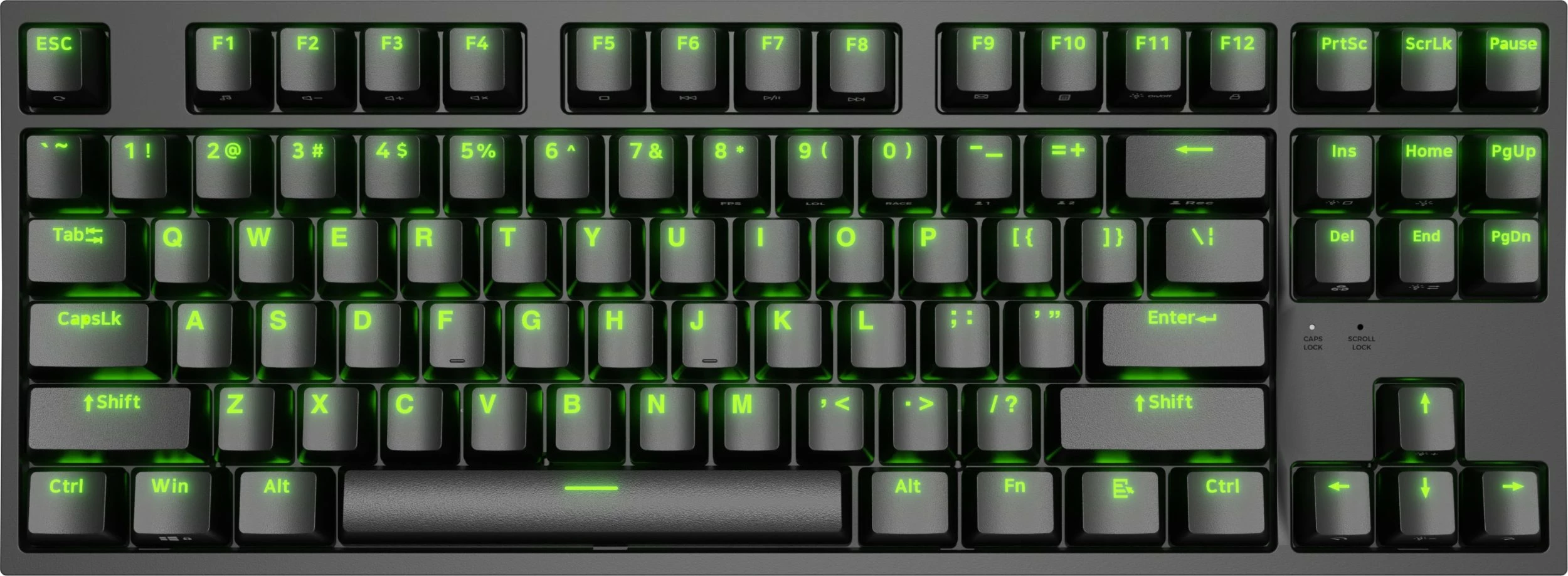 Tastierë mekanike GENESIS Thor 404 TKL NKG-2069, Gateron Yellow Pro, Hot-Swap, RGB, USB me kabllo, US layout, e zezë