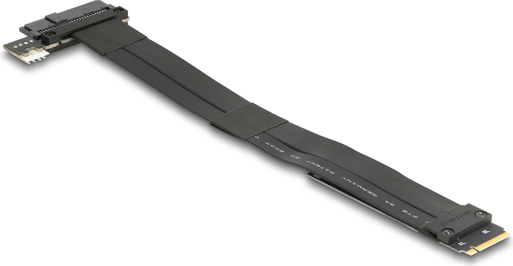 Adapter DeLOCK M.2 Key M në U.2 SFF-8639 NVMe, PCIe 4.0, kabllo 20 cm, i zi
