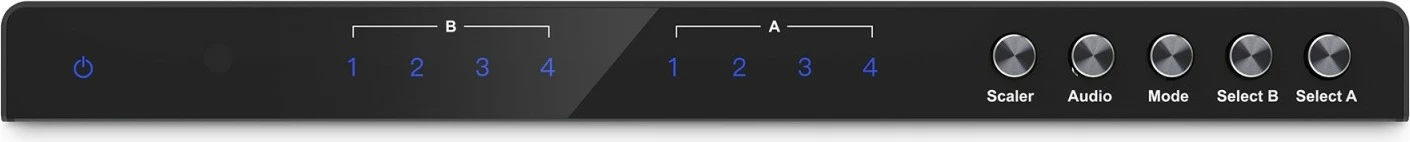 Switch HDMI Digitus DS-55345, 4 hyrje, 2 dalje, 4K/30Hz, me telekomandë, i zi