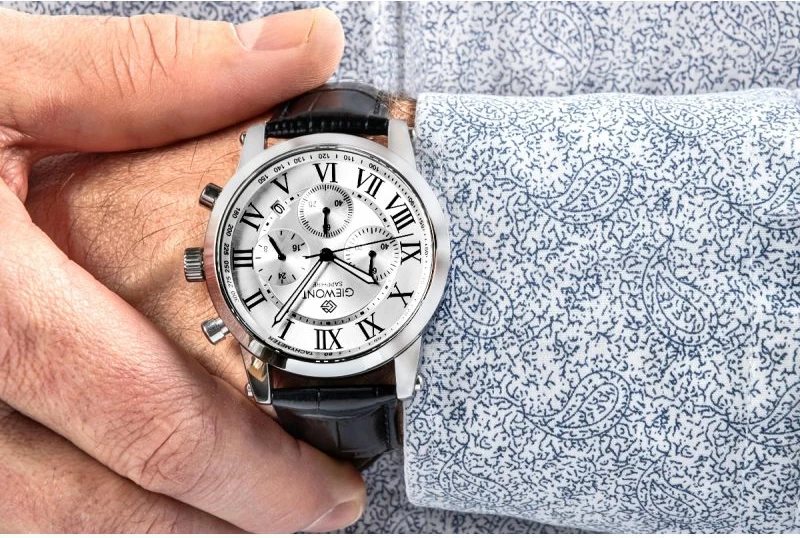 Orë dore për meshkuj Giewont GW6260-A1, argjend