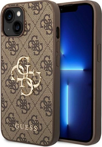 Mbështjellës Guess GUHCP14S4GMGBR për iPhone 14 6.1", hardcase, kafe