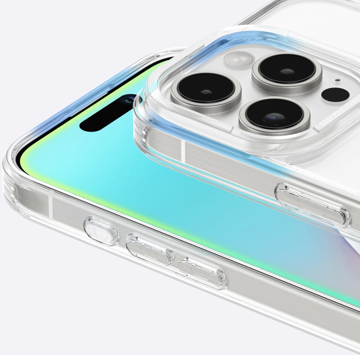 Mbështjellës AmazingThing Minimal Mag Case me unazë magnetike për iPhone 16 Pro, Transparent