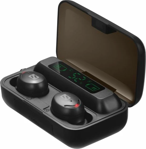 Kufje wireless SANDBERG 126-38, Bluetooth 5.1, TWS, powerbank 2000 mAh, të zeza, set