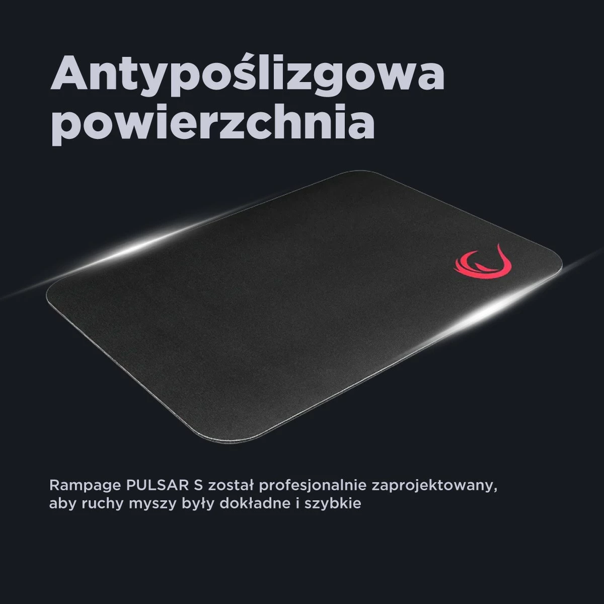 Mauspad gaming Rampage Pulsar S 22x29cm e zezë